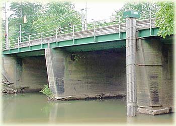 A bridge with a stream gage