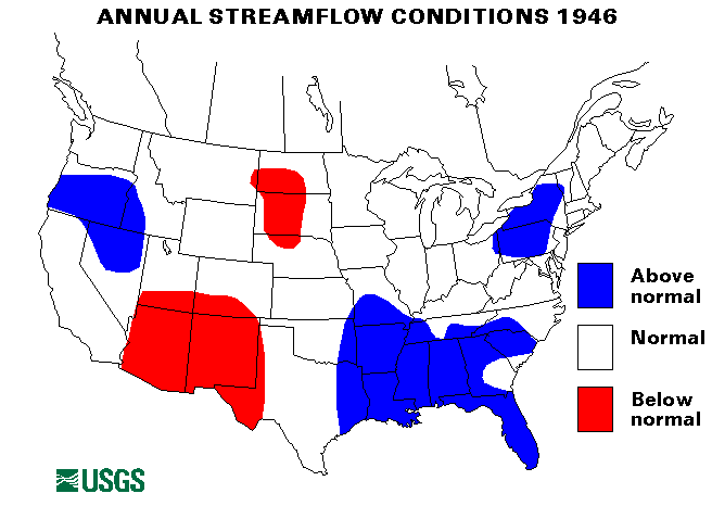 National Water Conditions Map - water year 1946