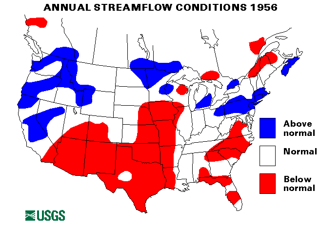 National Water Conditions Map - water year 1956