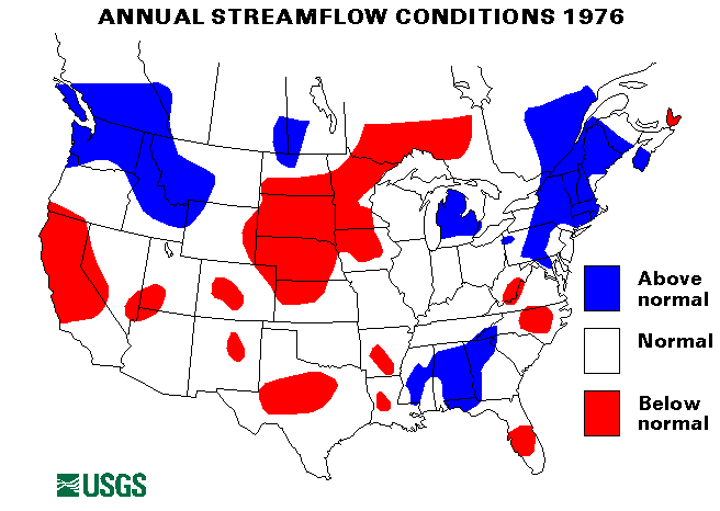 National Water Conditions Map - water year 1976