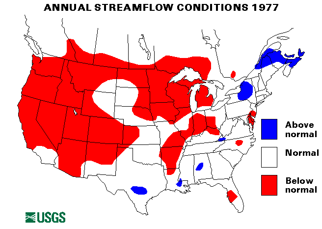 National Water Conditions Map - water year 1977