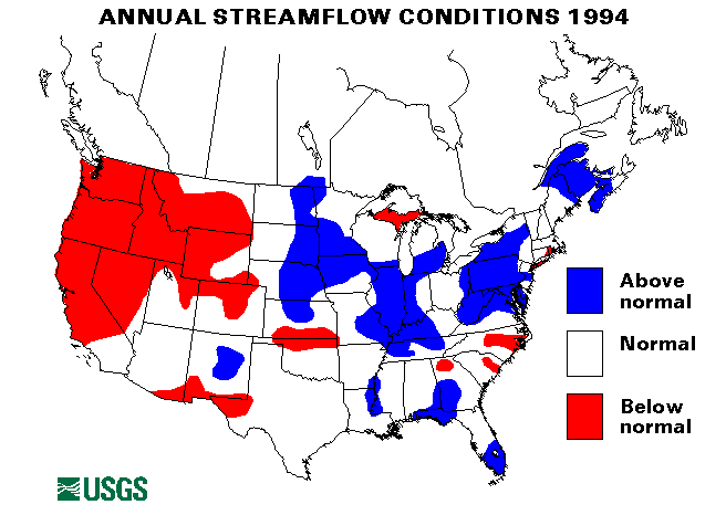 National Water Conditions Map - water year 1994