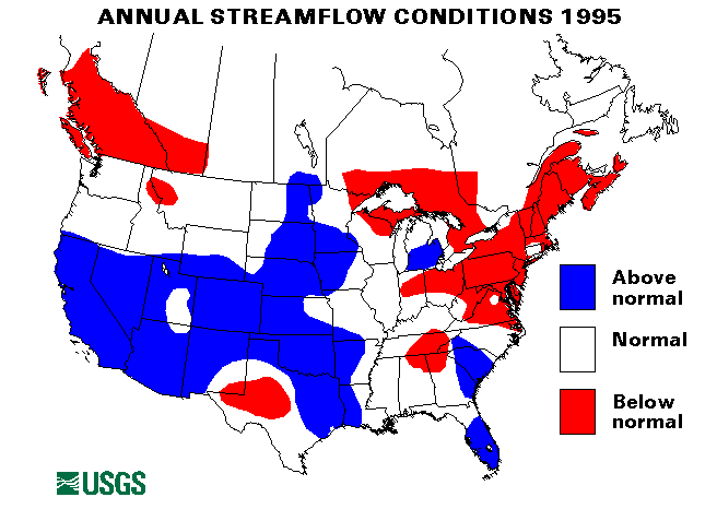 National Water Conditions Map - water year 1995