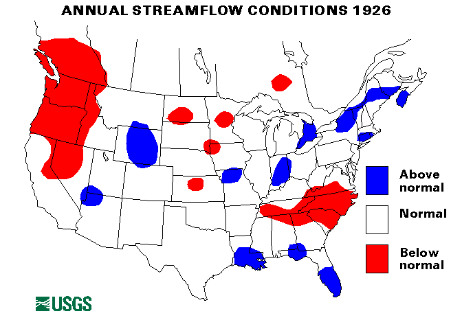 National Water Conditions Map - water year 1926