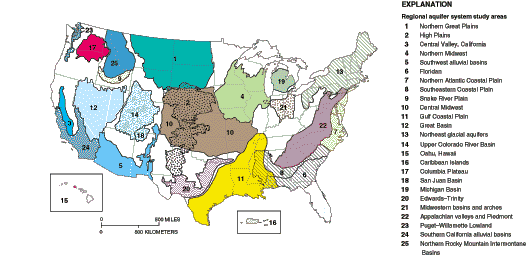 From 1978-95, the USGS intensively studied 25 regional aquifers as part of the Regional Aquifer-System Analysis (RASA) Program.