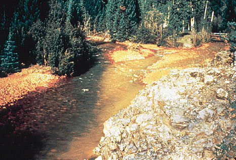 Photo showing contaminated stream.