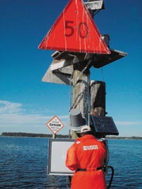 Photo of estuary monitoring platform