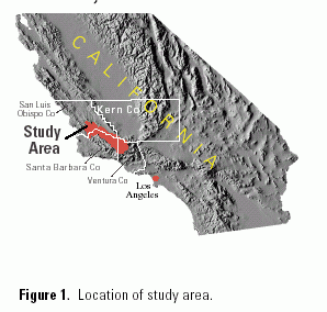 Figure 1.  Is a map of the California study area.