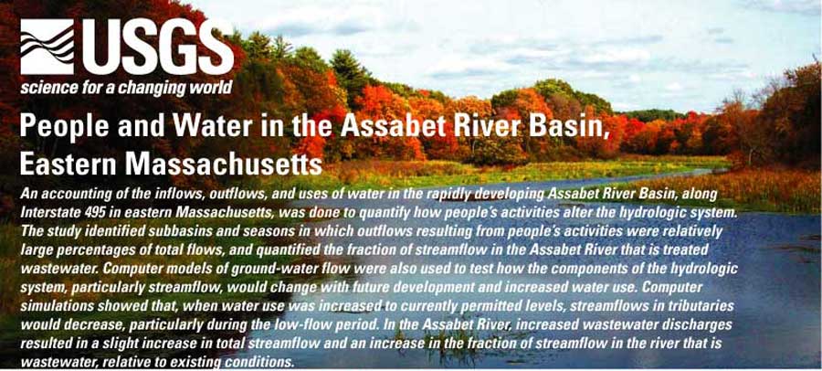 Banner showing Assabet River during Autumn
