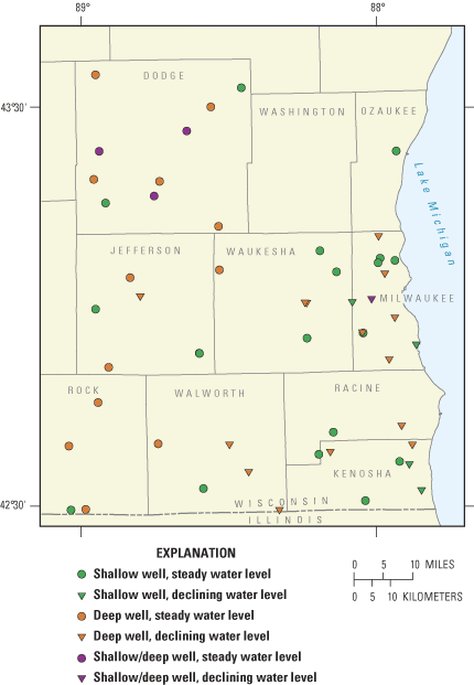 Observation well network, southeastern Wisconsin.