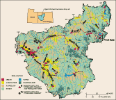 Figure 1. Land use and sampling site locations in the Upper Colorado River Basin Study Unit.