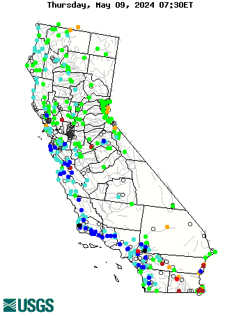 California flood and high-flow condition