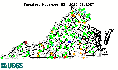 Real-time streamflow for Virginia District