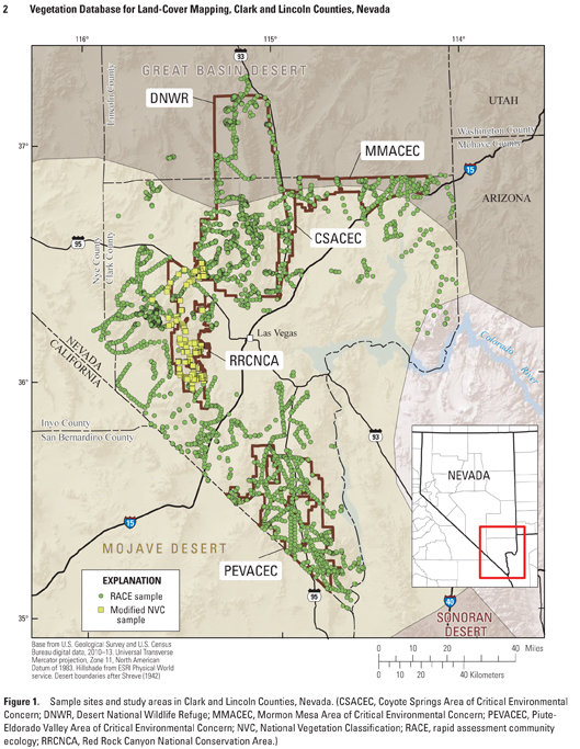 DS 827, Vegetation Database for Land-Cover Mapping in Clark and Lincoln ...