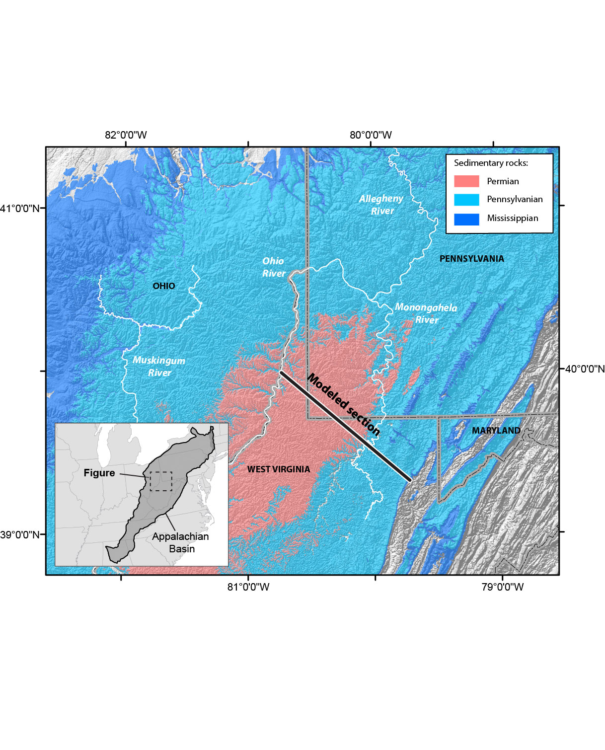 Image of the model domain and active area of the model. Image of the model domain and active area of the model.