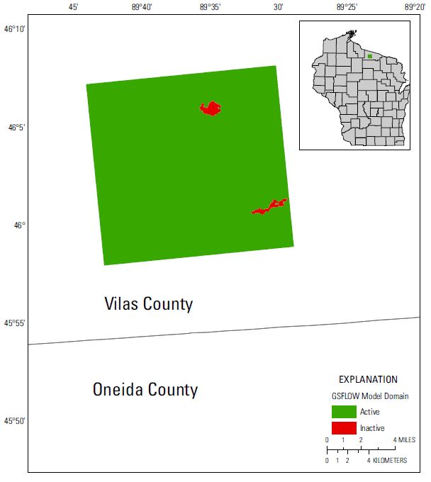 Image of the model domain and active area of the model. Image of the model domain and active area of the model.