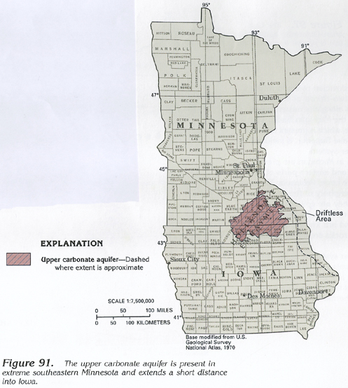 Image of the upper carbonate aquifer Image of the upper carbonate aquifer