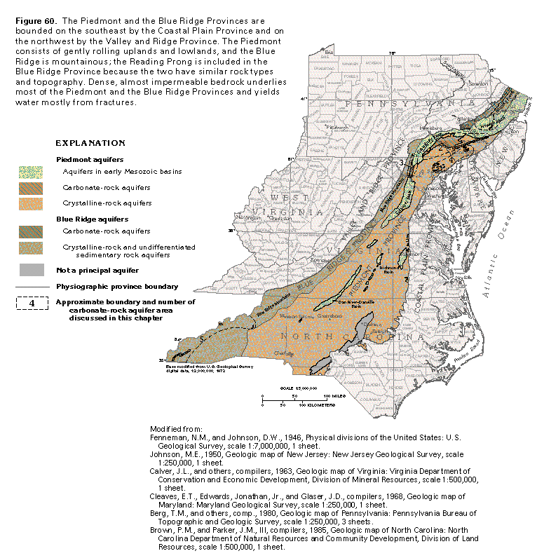 Image of the Piedmont and Blue Ridge Carbonate-rock aquifer systems Image of the Piedmont and Blue Ridge Carbonate-rock aquifer systems