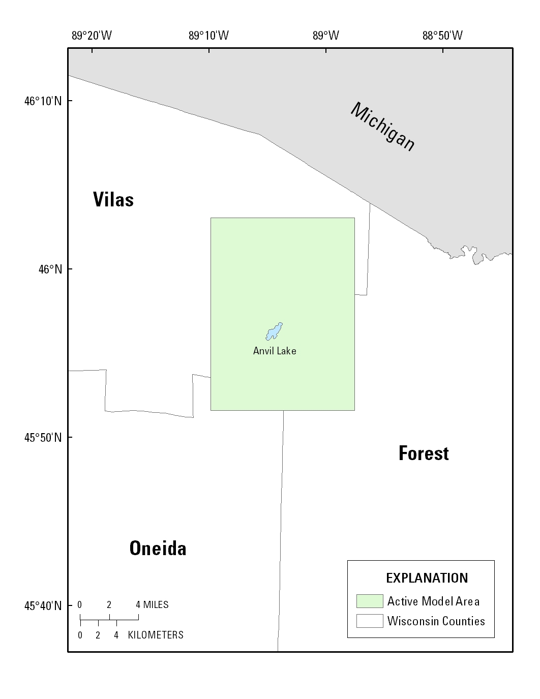 Image of the model domain and active area of the model; the entire domain is active. Image of the model domain and active area of the model; the entire domain is active.