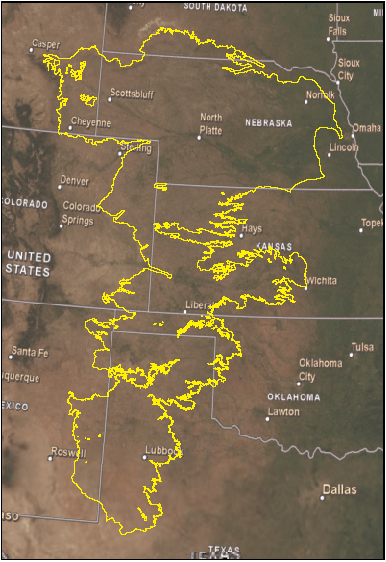 Extent of the High Plains aquifer boundary, central U.S. Extent of the High Plains aquifer boundary, central U.S.