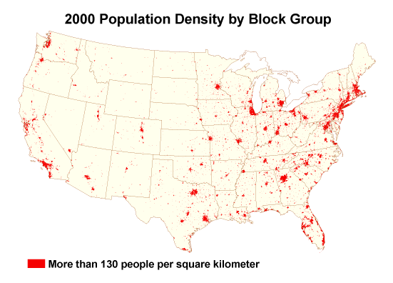 28KB GIF image showing overview of 2000 population density data 28KB GIF image showing overview of 2000 population density data