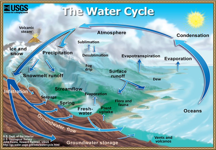 The Water Cycle: Quick Summary, from USGS Water-Science School