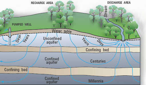 Groundwater Discharge - The Water Cycle, From USGS Water-Science School