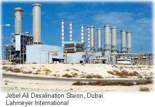 The Jebel Ali desalination plant in Dubai, courtesy of Lahmeyer International.