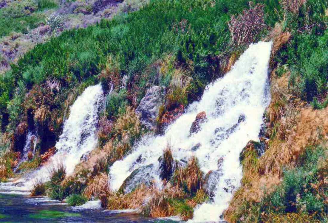 Discharge of the Eastern Snake River Plain aquifer from basalt cliffs above the Snake River gorge, Idaho, USA.