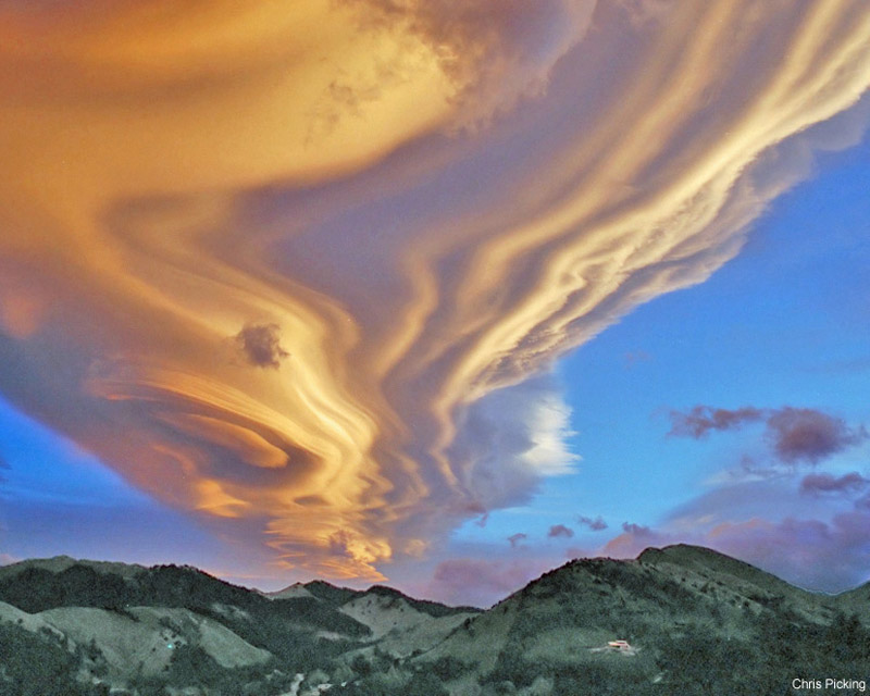 Picture of clouds in New Zealand.