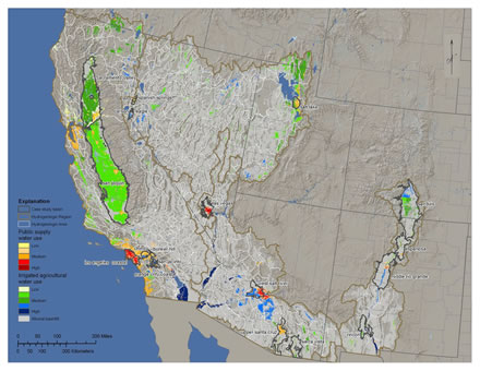 Location of Basin and Range basin-fill and carbonate-rock aquifers.