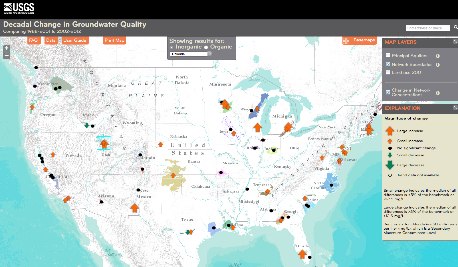 Trends mapper screenshot