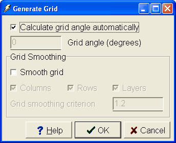 The Generate Grid dialog box.