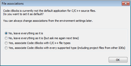 File associations left unchanged.