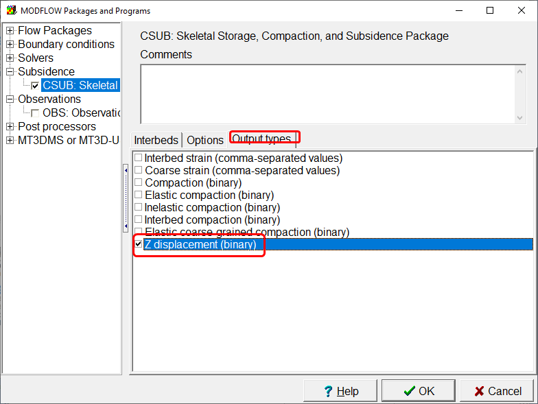 CSUB Examples: Output types