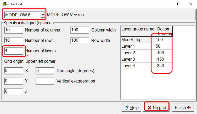 Specify layer elevations