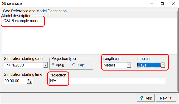 Specify model units