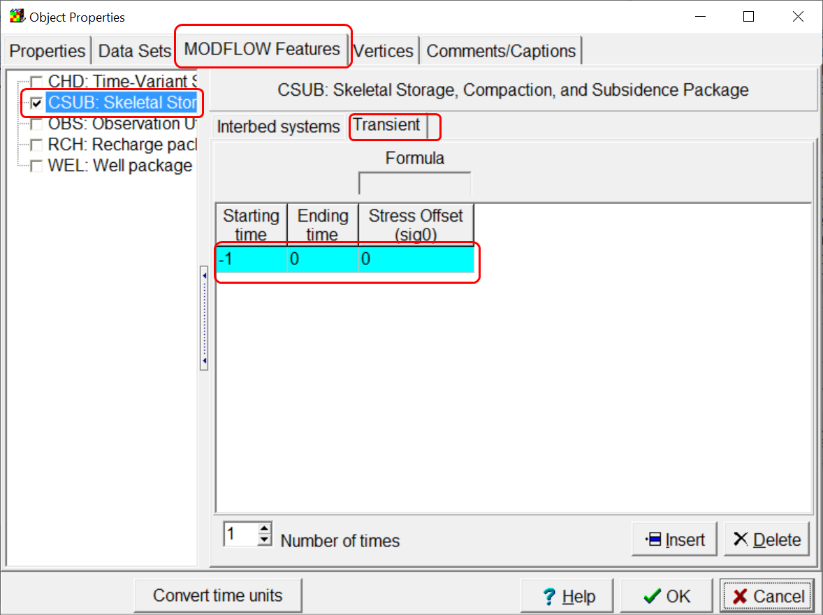 CSUB Example: Transient Cell Values