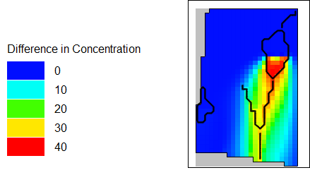 Difference in concentration between a model with LKT and SFT and a model without them