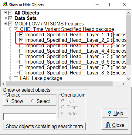 Edit CHD Objects for Layers 1 and 2