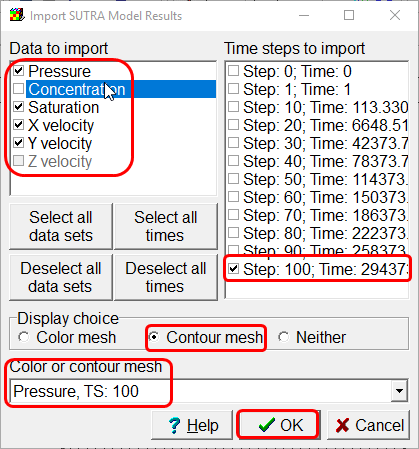 Import model results