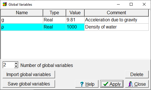 Global variables