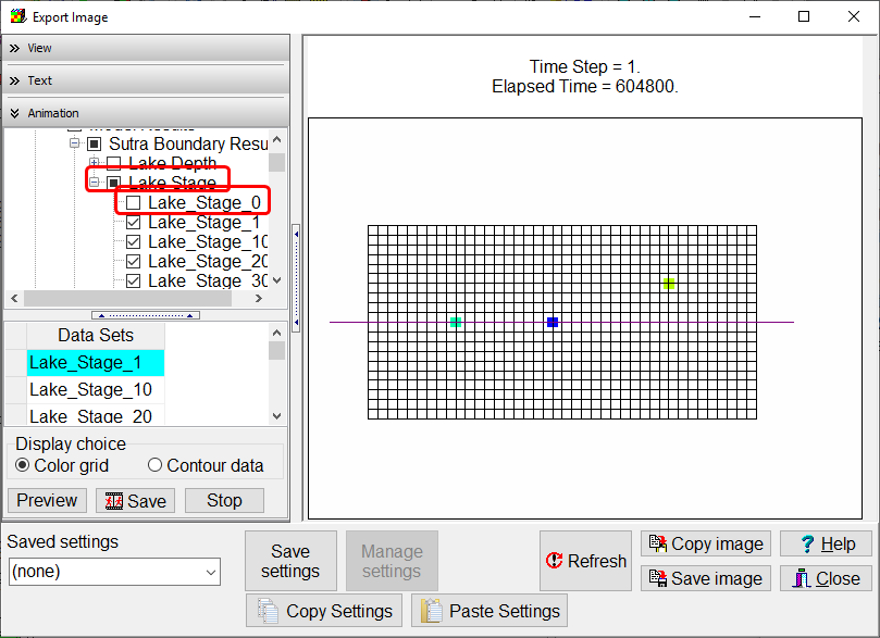 Select data sets for animation