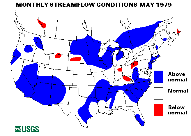 National Water Conditions Surface Water Conditions Map - May 1979