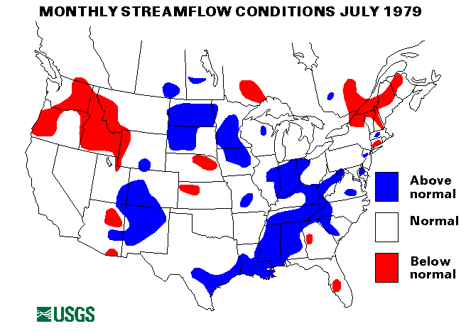 National Water Conditions Surface Water Conditions Map - July 1979