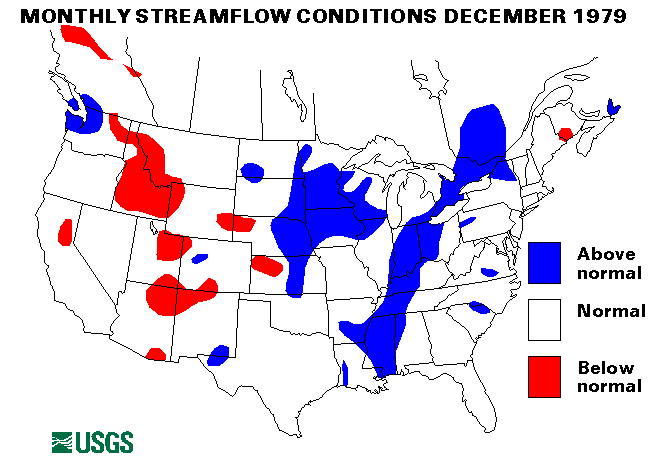National Water Conditions Surface Water Conditions Map - December 1979
