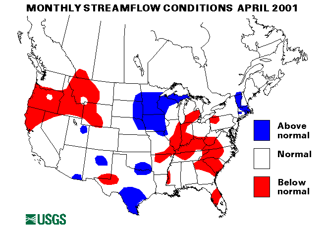 National Water Conditions Map - 2001