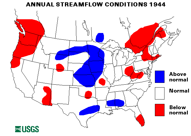 National Water Conditions Map - water year 1944
