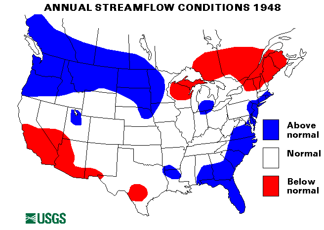 National Water Conditions Map - water year 1948