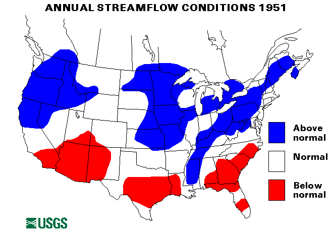 National Water Conditions Map - water year 1951